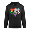Free Mom Hugs Rainbow Pride Shrink-Resistant Hoodie