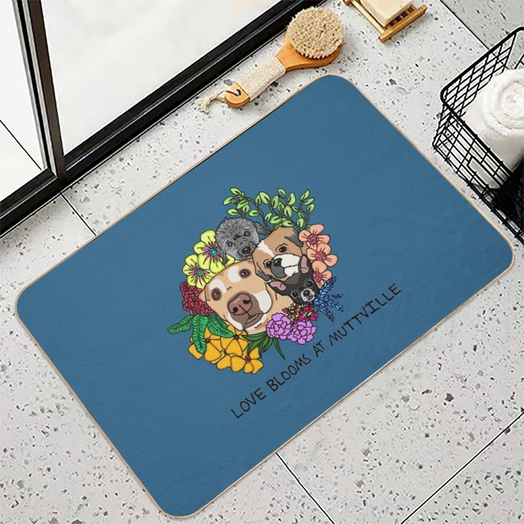 Love Blooms at Muttville!  Versatile Bath Mat
