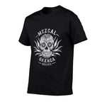 Mezcal Tequila Helps Vintage Skull Oaxaca Gifts Unisex-Adults Black Small Classic Fit Crew Neck Sugar Skull Skull Theme Vintage  Wrinkle-resistant T-Shirt