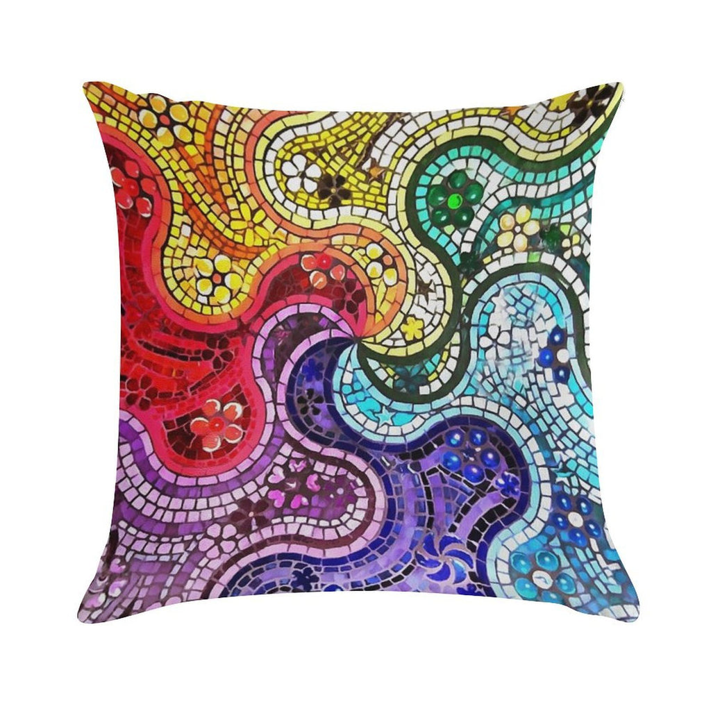 Gaudi Barselona Mosaic Soft Multiple Sizes Throw Pillow