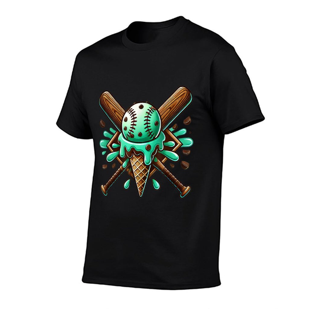 Mint Chocolate Chip Spinkle Baseball Home Plate Drip Boys  Graphic-printed T-Shirt
