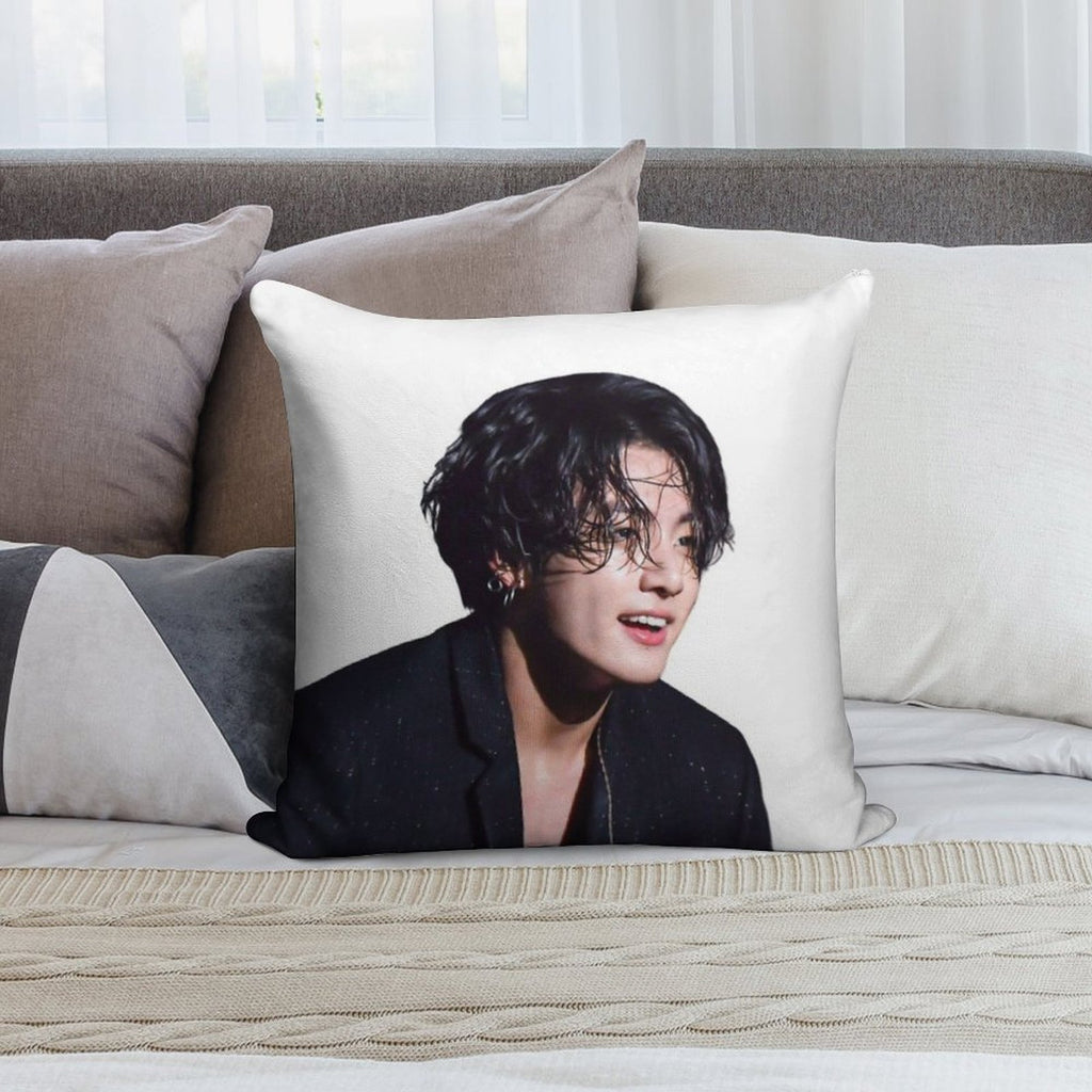 Jungkook Long Hair Hot Soft Multiple Sizes Throw Pillow