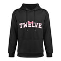 12th Coquette Themed Birthday Twelve Year Old Coquette Bow Breathable Fabric Hoodie
