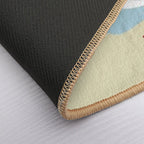 Cute Seagull with Ice Cream by The Sea  Absorbent Bath Mat