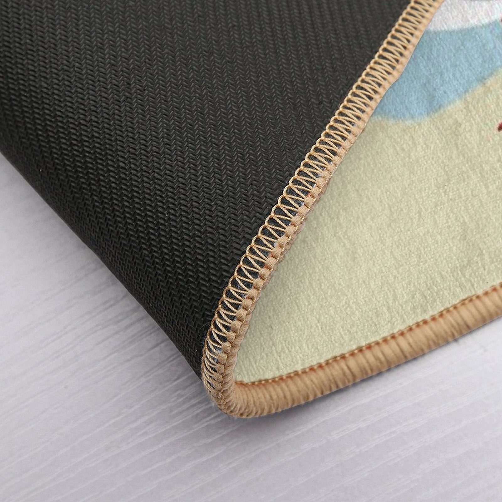 Cute Seagull with Ice Cream by The Sea  Absorbent Bath Mat