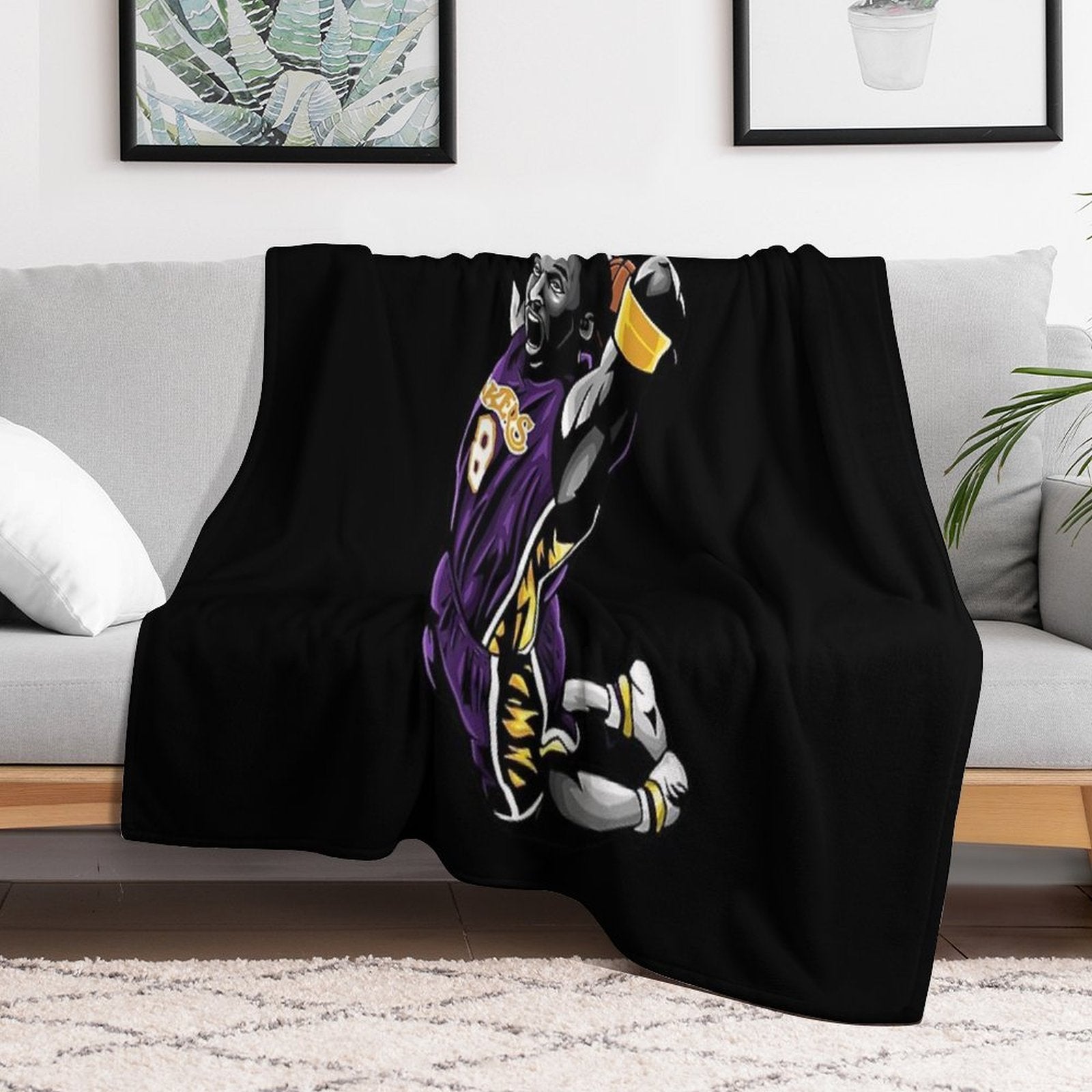 Kobe A Career Retrospective Easy Care Throw Blanket