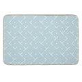 Baby Blue And White Geometrical Pattern with Gentle Forms. Calm Light Blue Trending Pattern in Minimalistic Style.  High-Traffic Bath Mat