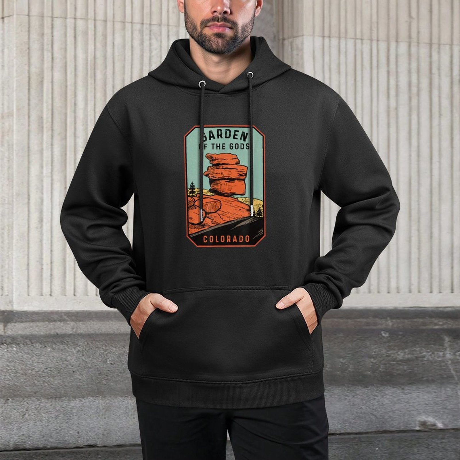 Garden of The Gods Colorado Retro Shrink-Resistant Hoodie