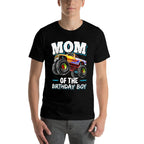 Mom of The Birthday Boy Monster Truck Birthday Novelty Gift  Stretchy T-Shirt