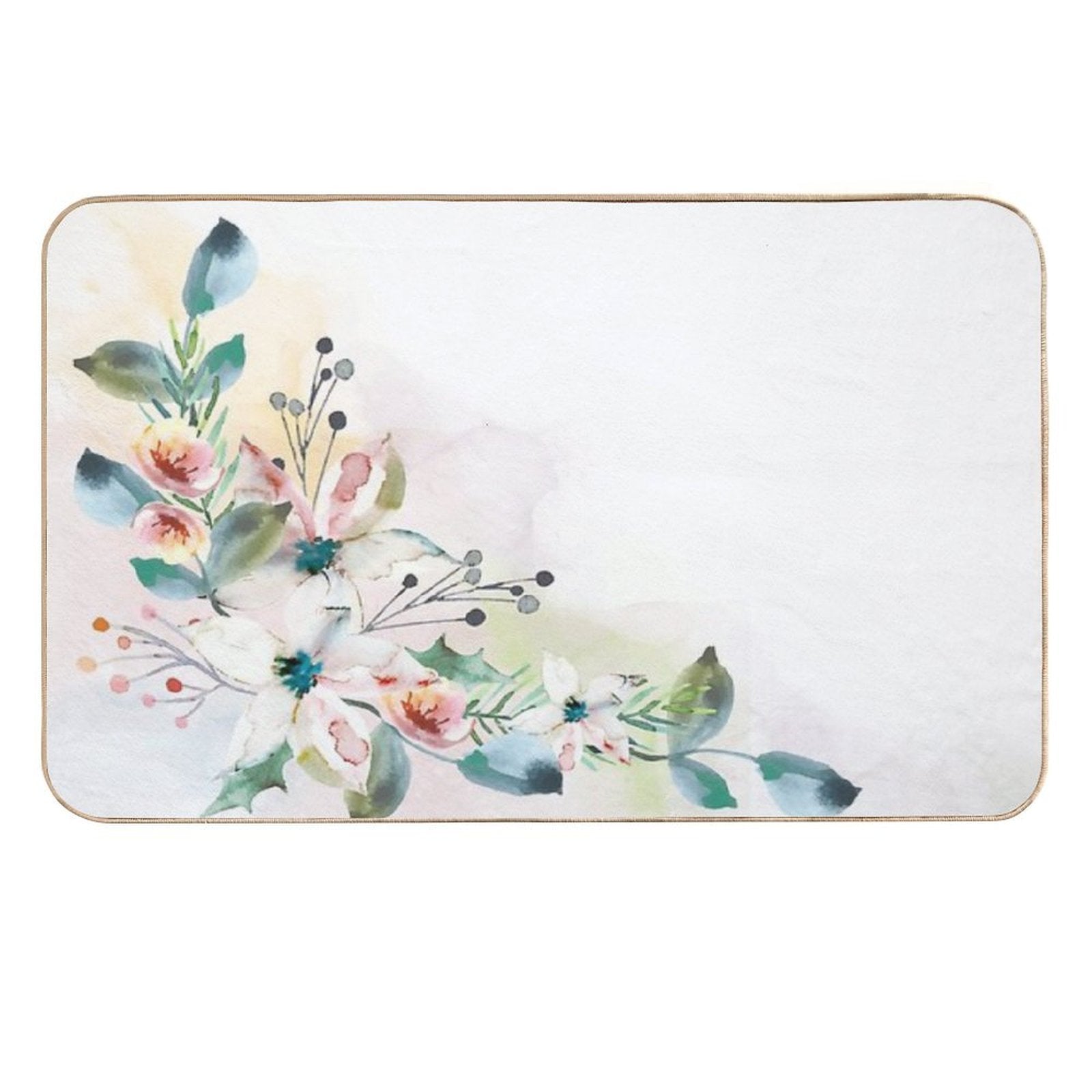 Ffloral  Soft Colors Durable Bath Mat