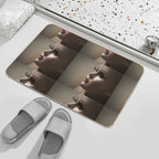 Creepy Doll Photograph  Dirt-Trapping Bath Mat