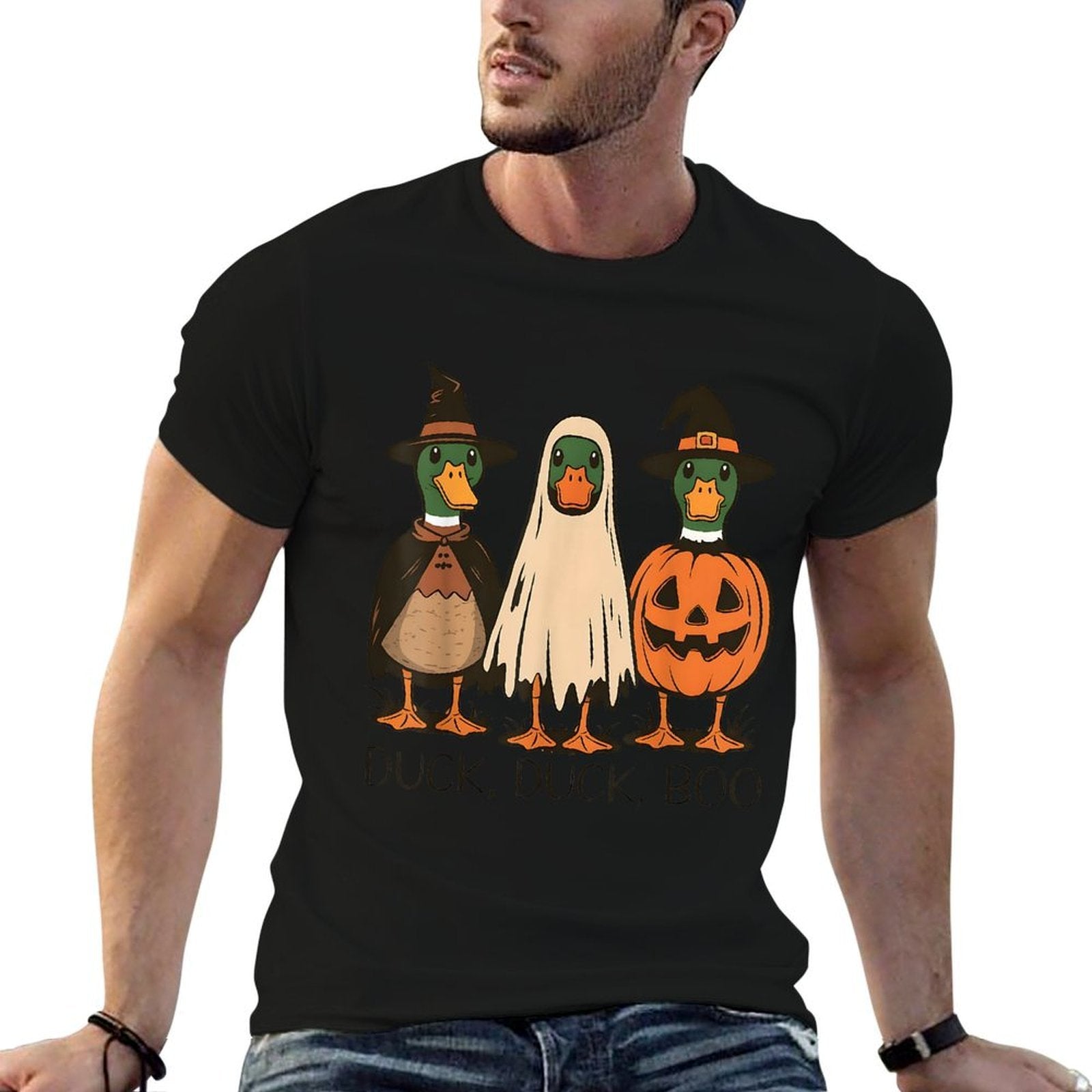 Duck Duck Boo Funny Halloween Costume Duck  Soft T-Shirt