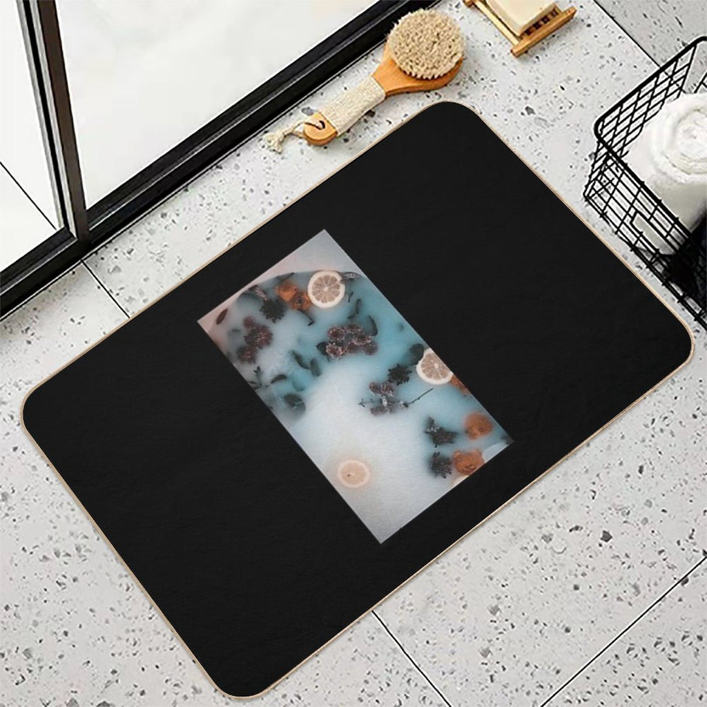 Floral Orange  Toxin-Free Bath Mat