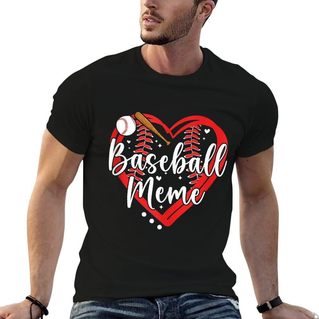 Baseball Meme Heart Meme Of A Baseball Player Meme  Durable T-Shirt