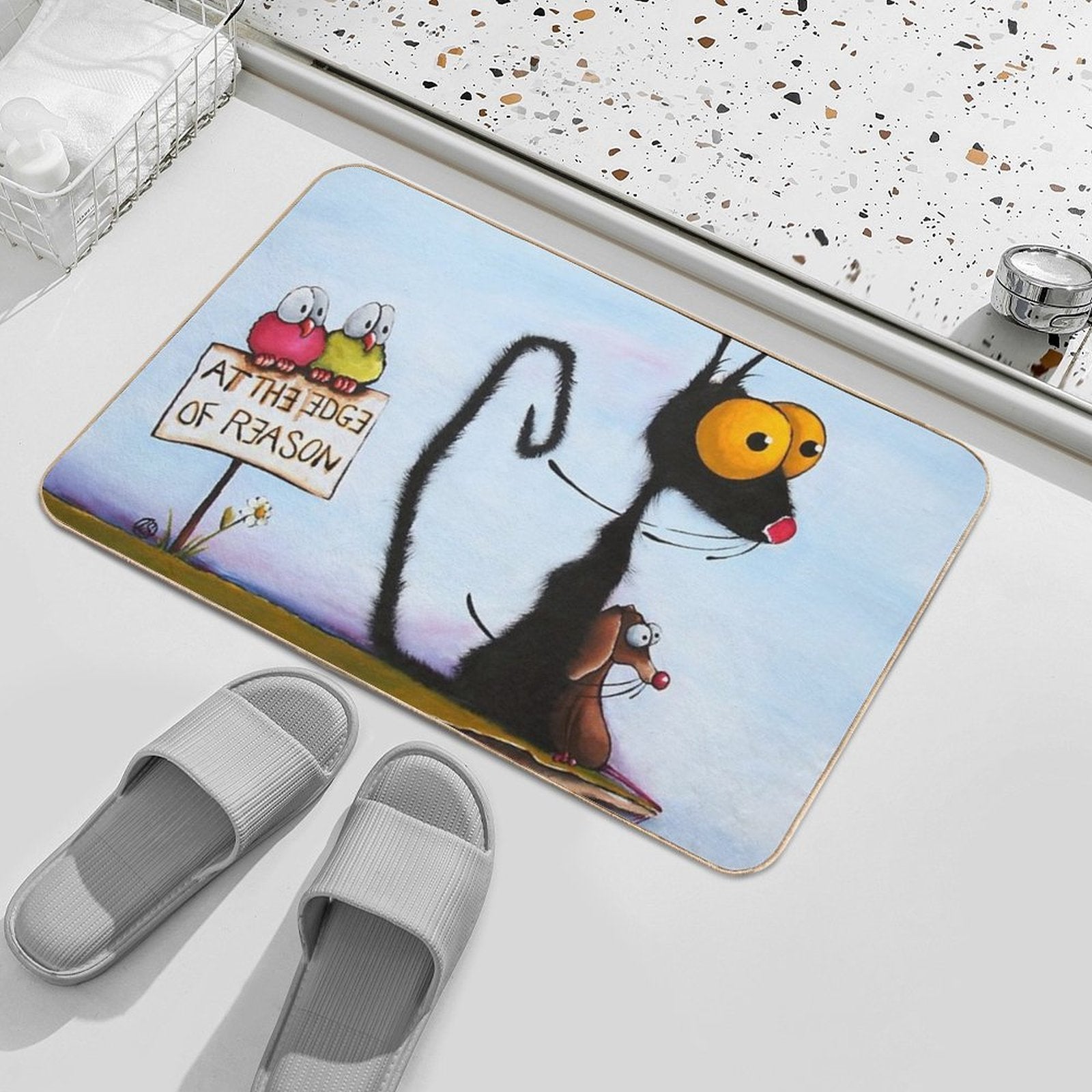 At The Edge of Reason  High-Traffic Bath Mat