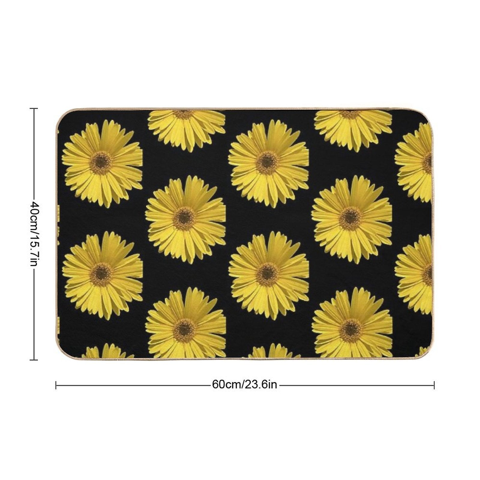 Close-up of A Yellow Daisy.  Versatile Bath Mat