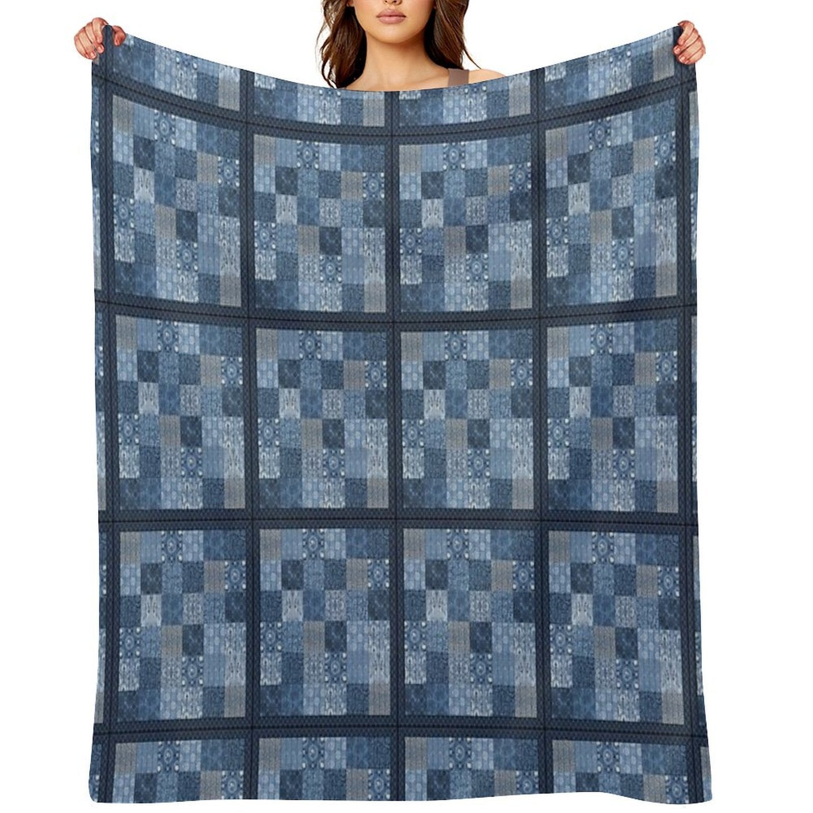 Bohemian Quilt B Premium Throw Blanket