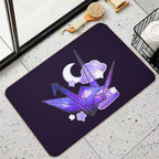 Night Sky Paper Crane  Absorbent Bath Mat