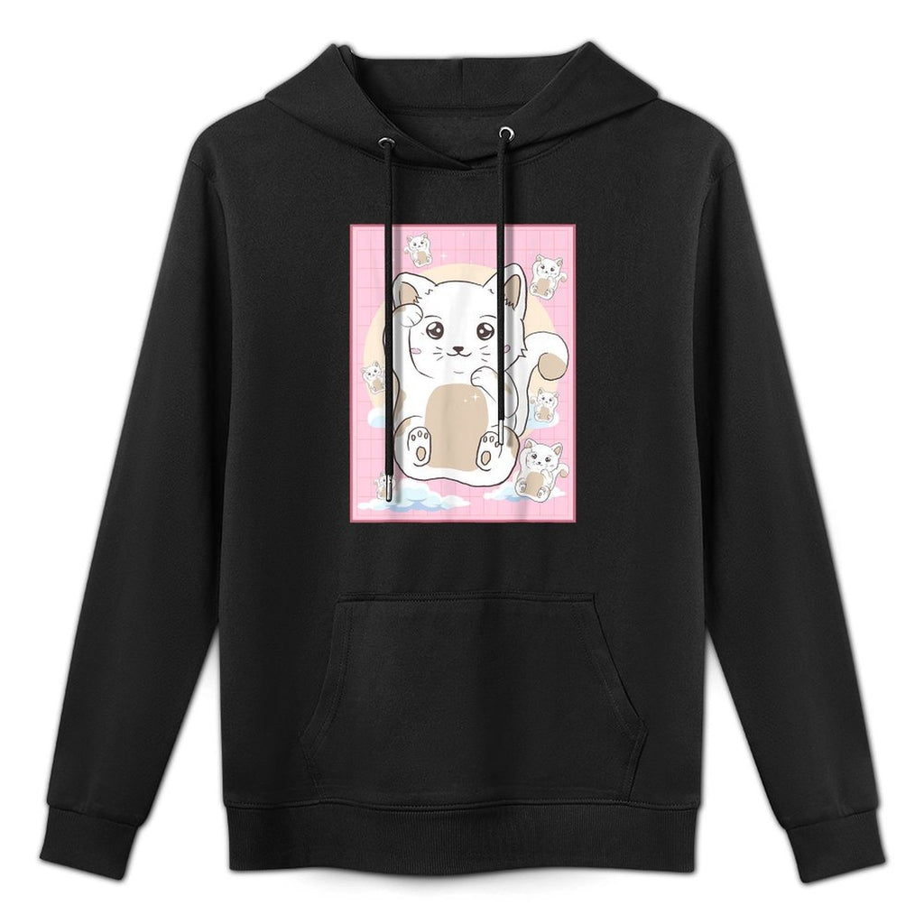 Cute Kawaii Cat Japanese Aesthetic Relaxed Fit Hoodie