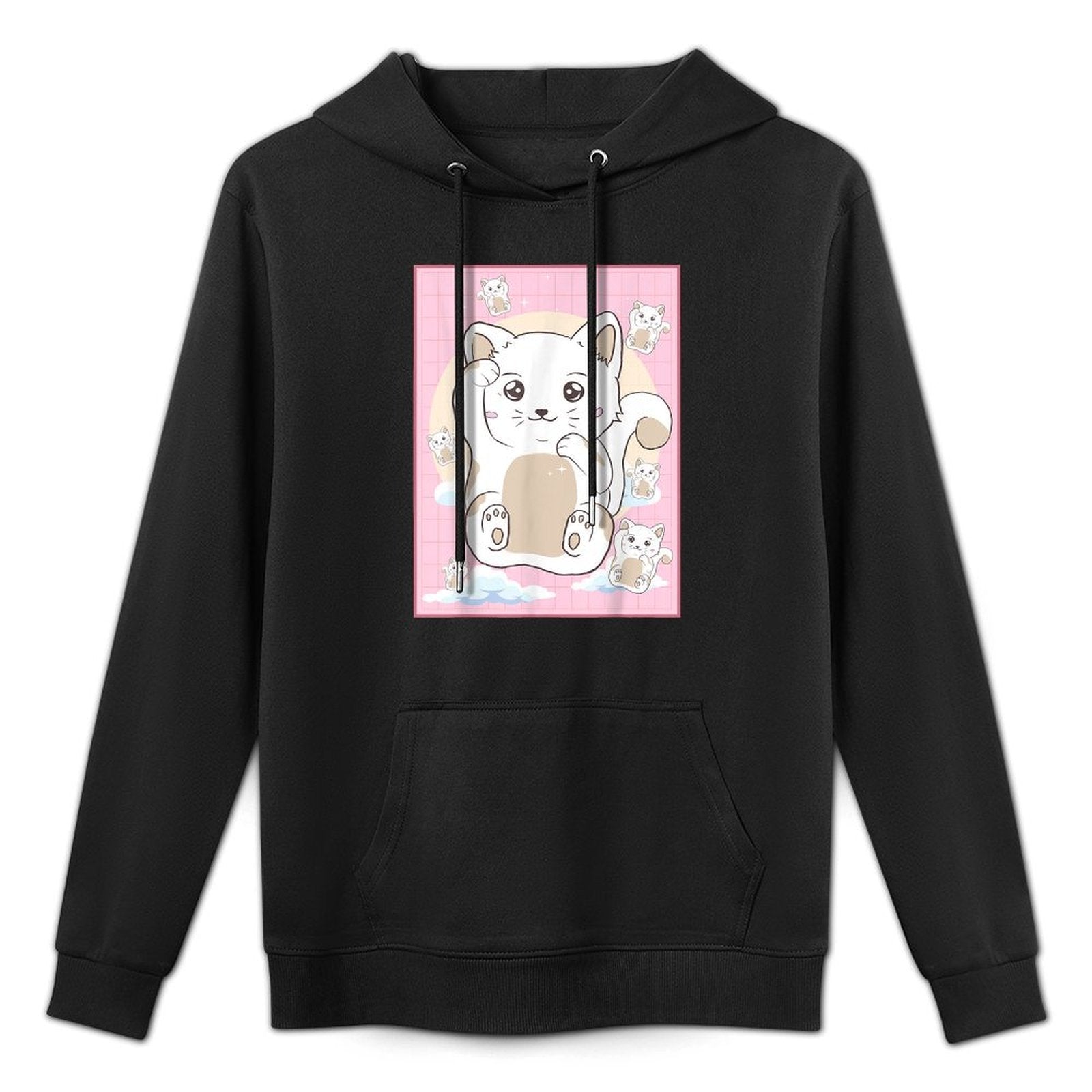 Cute Kawaii Cat Japanese Aesthetic Relaxed Fit Hoodie