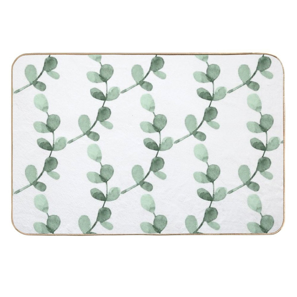 Simple Eucalyptus Pattern  Repositionable Bath Mat