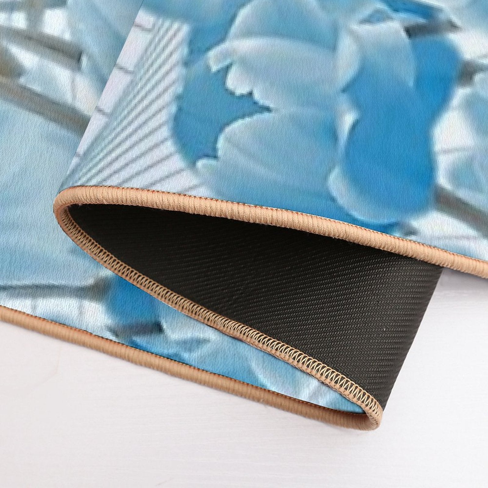 Tulip Blossom Abstract Art Print  Dirt-Trapping Bath Mat