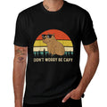 Cool Capybara Dont Worry Be Cappy Vintage Funny Rodent Meme  Tagless Design T-Shirt