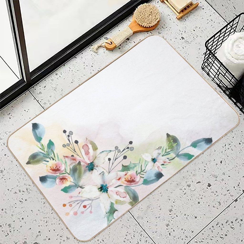 Ffloral  Soft Colors Durable Bath Mat