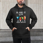 Funny Cruise Ship Wear Vintage Blame It On The Drink Package Layering Staple Hoodie