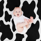 Cow Print Black And White Animal Print Patterns Wrinkle-free Throw Blanket