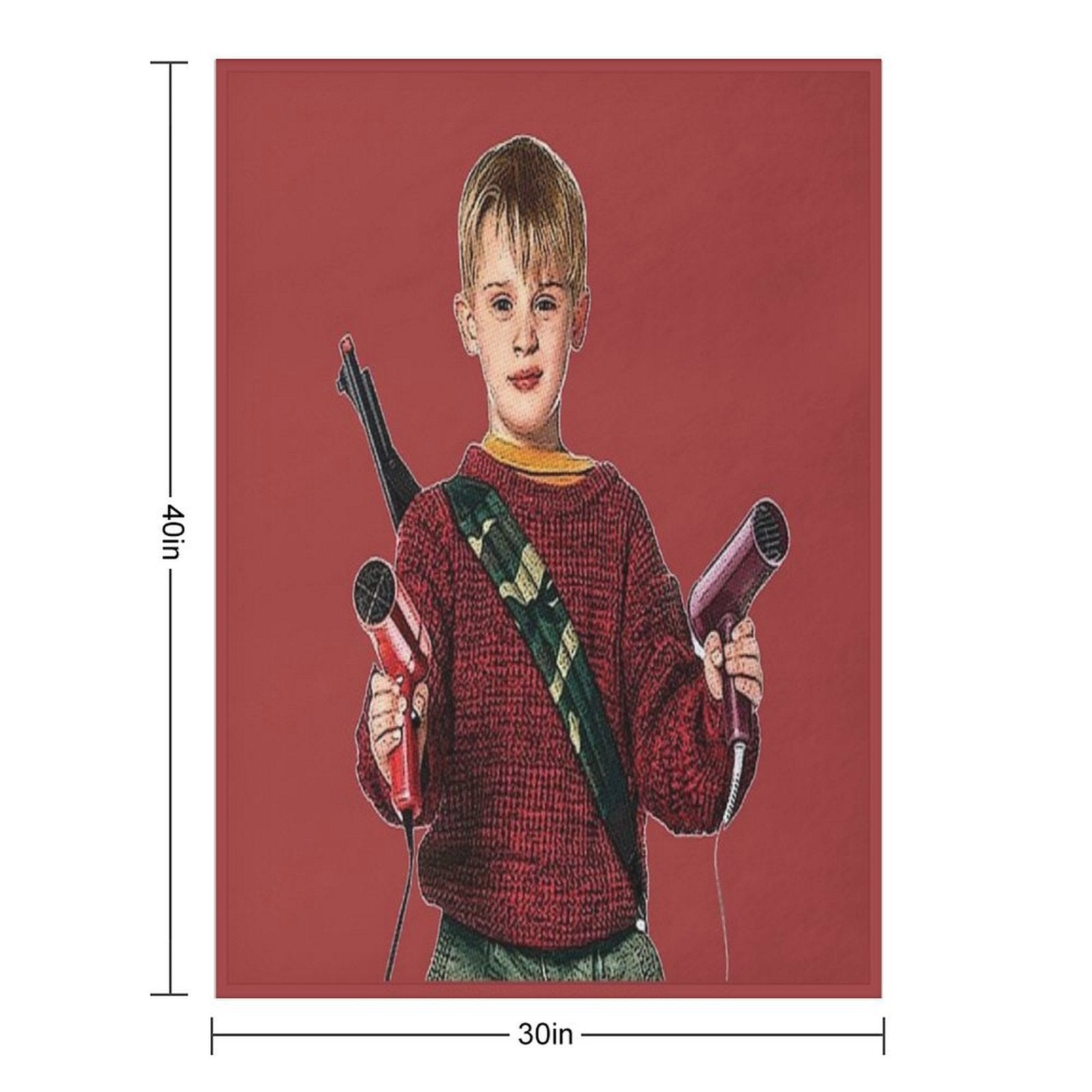 Kevin McCallister Home Alone Christmas Movie Shrink-resistant Throw Blanket
