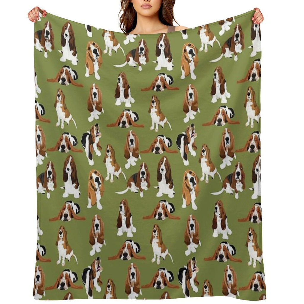 Basset Hound Eco-conscious Throw Blanket