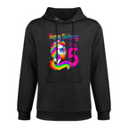 Kids Happy Birthday to Me I'm 5 Years Old Unicorn Party Theme Breathable Fabric Hoodie