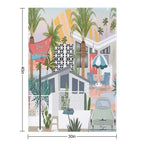 Retro Palm Springs II Easy Care Throw Blanket