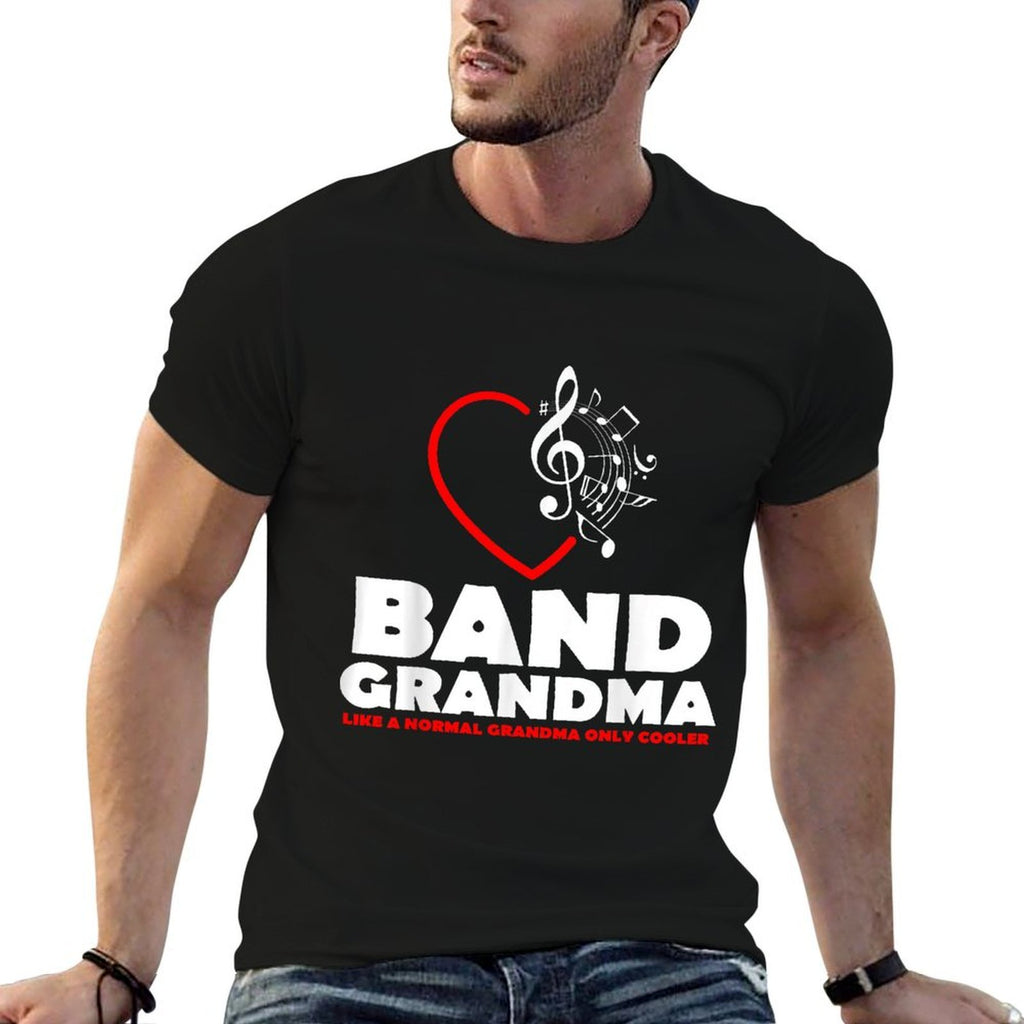 Funny Marching Band Grandma Music Lover Percussion Mom Gift  Wrinkle-resistant T-Shirt