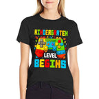 Master Builder Blocks Gaming Kindergarten Level Begins  Fade-proof Color T-Shirt