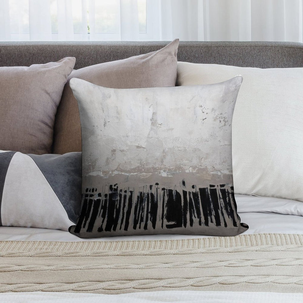 Beige Abstract Soft Home Decor Throw Pillow