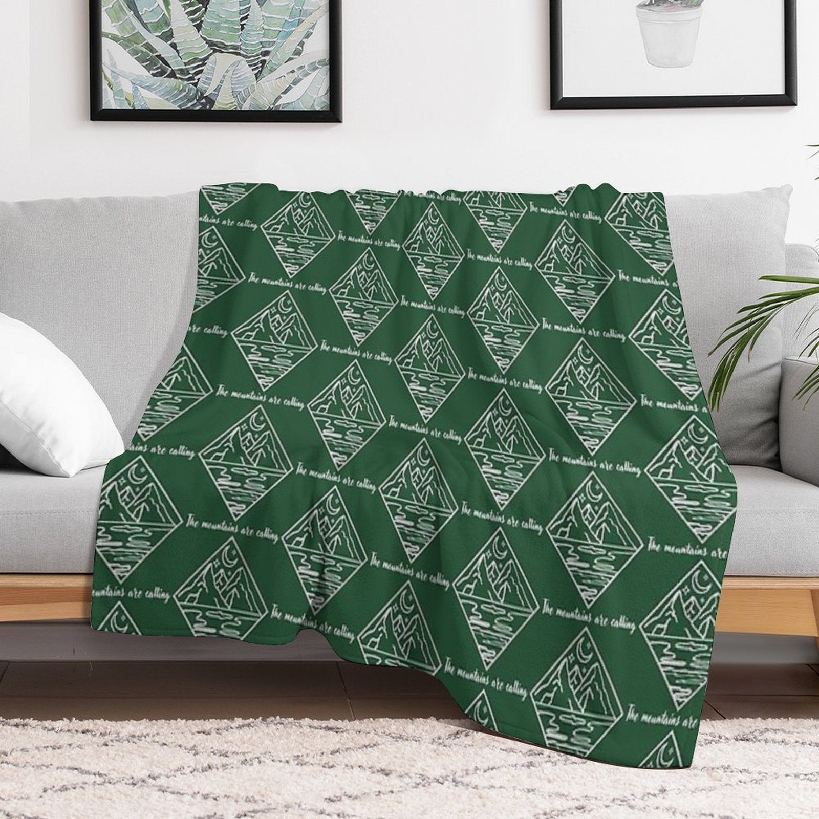 The Mountains Are Calling Shrink-resistant Throw Blanket