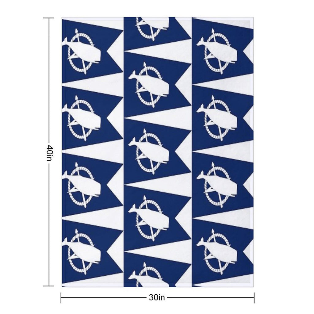 Flag of Nantucket, Massachusetts Plush Throw Blanket