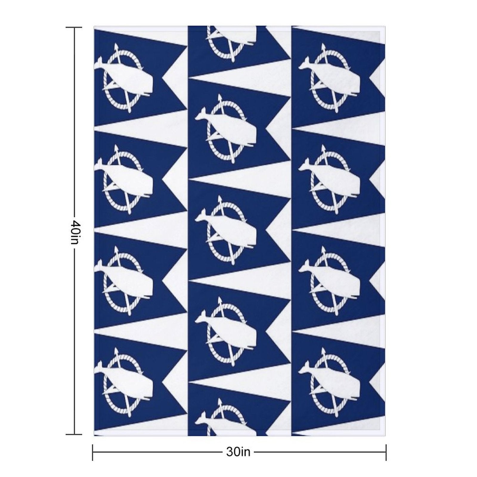 Flag of Nantucket, Massachusetts Plush Throw Blanket