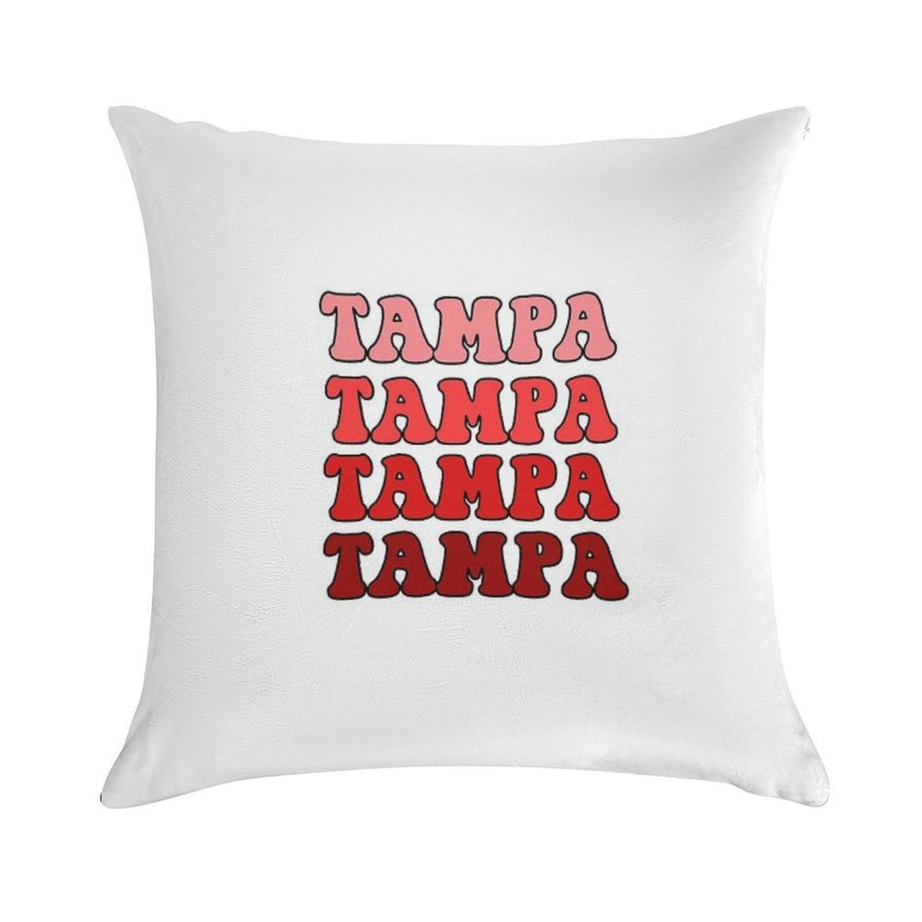 U Tampa Gradient Text Soft Shrink-Resistant Throw Pillow