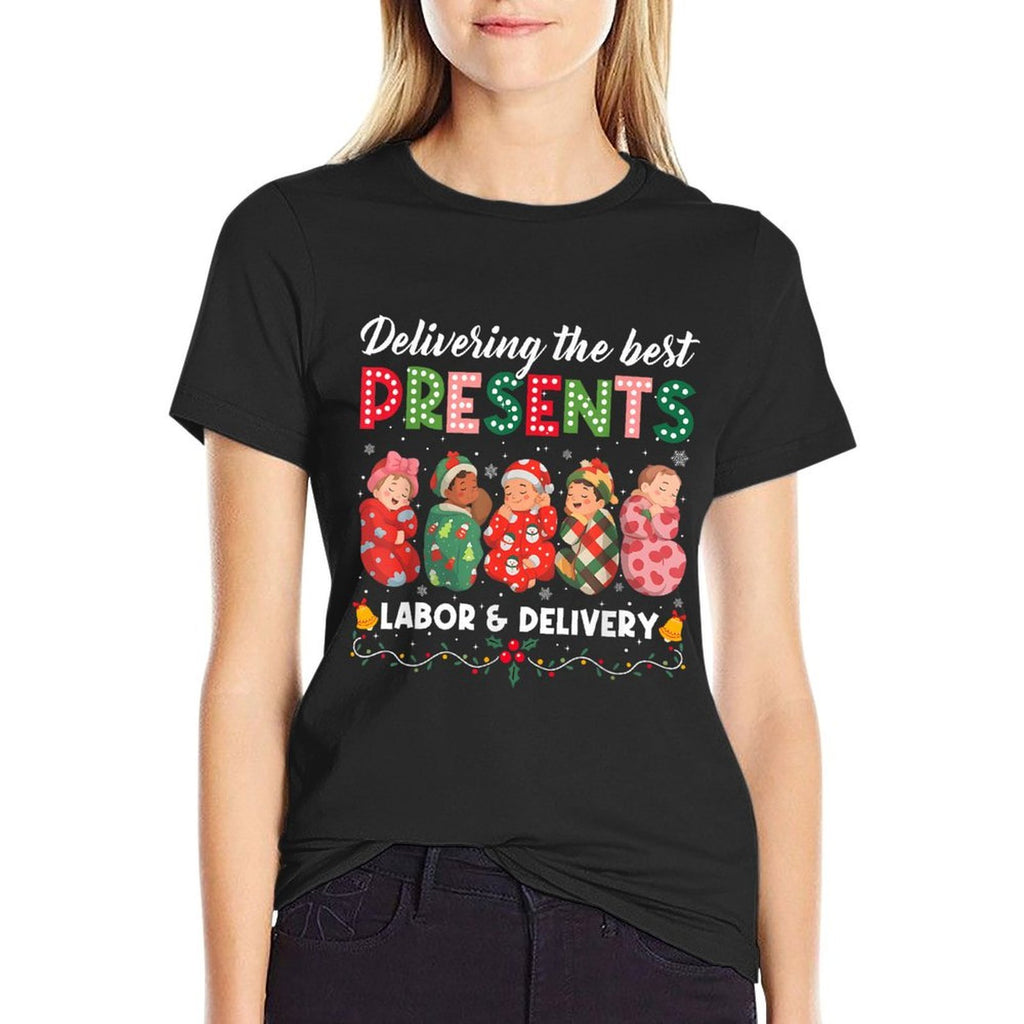 Labor Delivery Nurse Delivering The Best Presents Christmas  Relaxed-fit T-Shirt