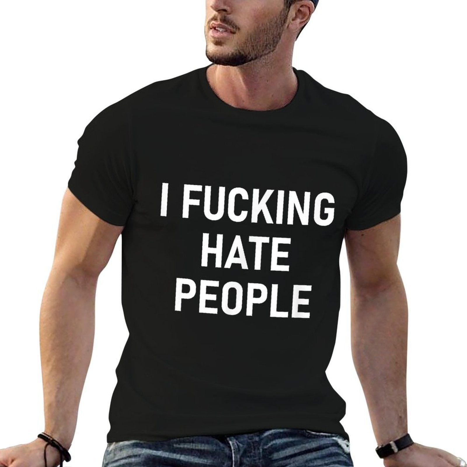 I Fucking Hate People, Funny, Joke, Sarcastic, Family  Soft T-Shirt