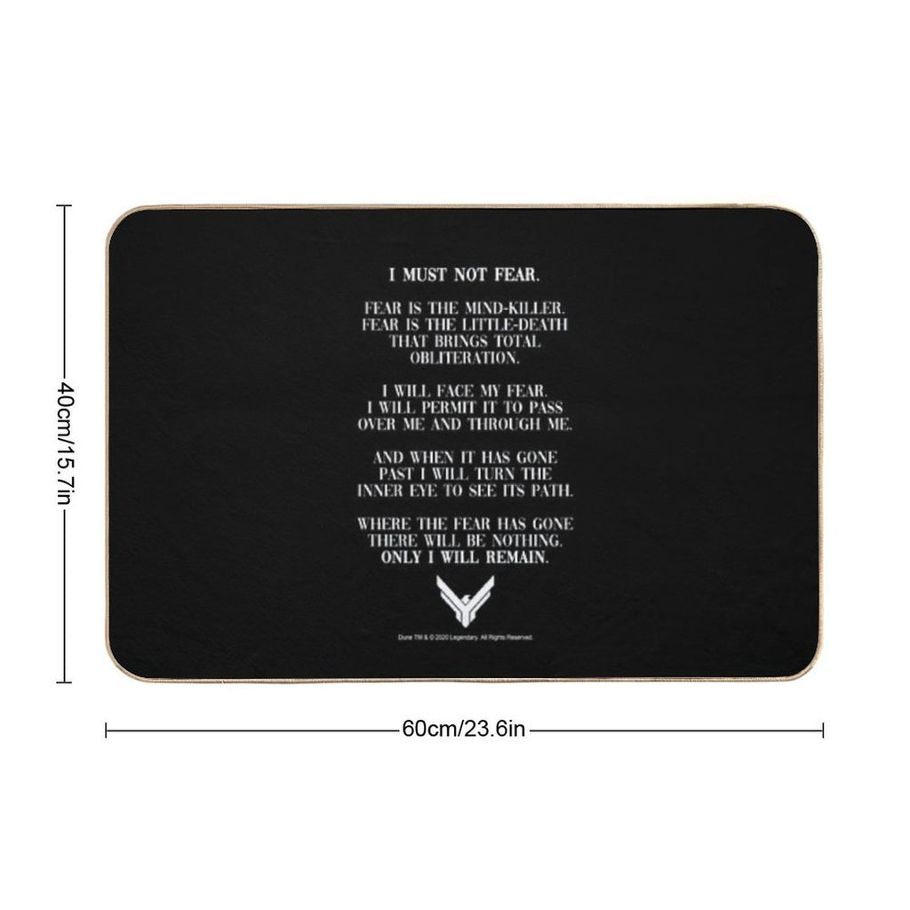 Litany Against Fear Dune 2020 Quote Durable Bath Mat