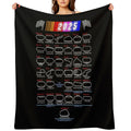 Schedule Nascar Cup Series 2025 Machine-washable Throw Blanket