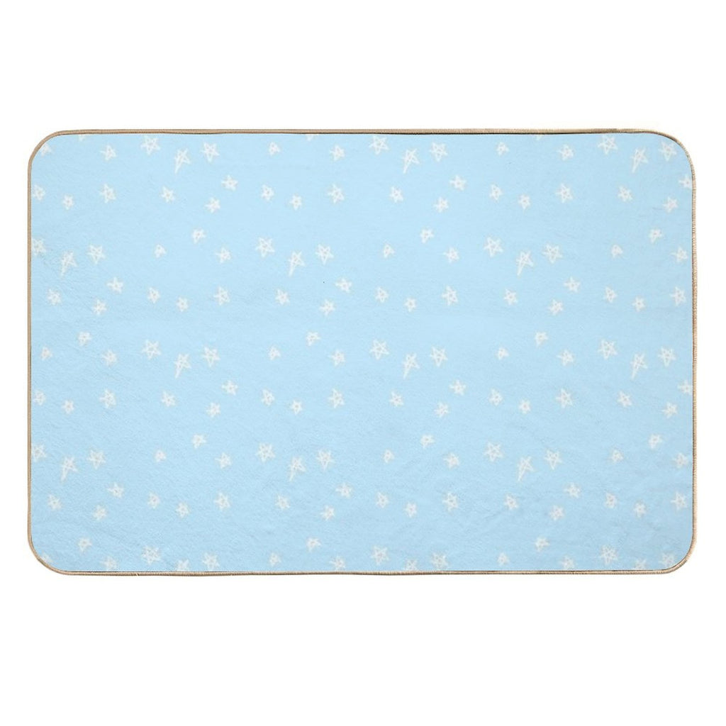 White Stars  Absorbent Bath Mat