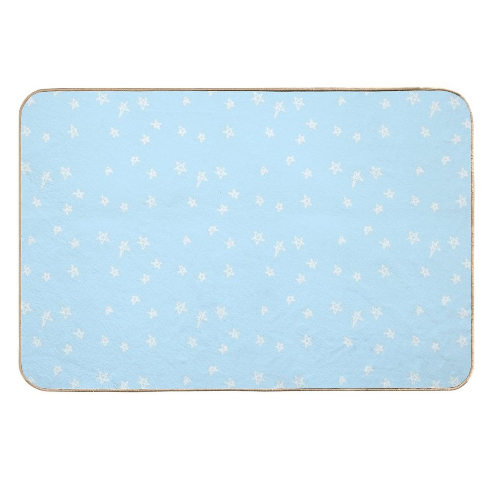 White Stars  Absorbent Bath Mat