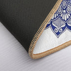 Purple Floral Mandala Art  Long-Lasting Bath Mat