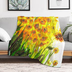 Sizzling Sunflowers Comfort Throw Blanket