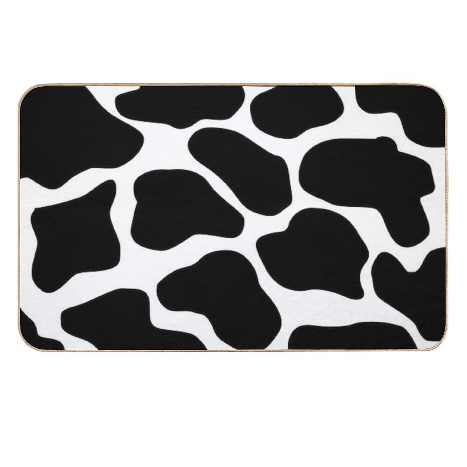 Cow Print Pattern  Black And White  Dirt-Trapping Bath Mat